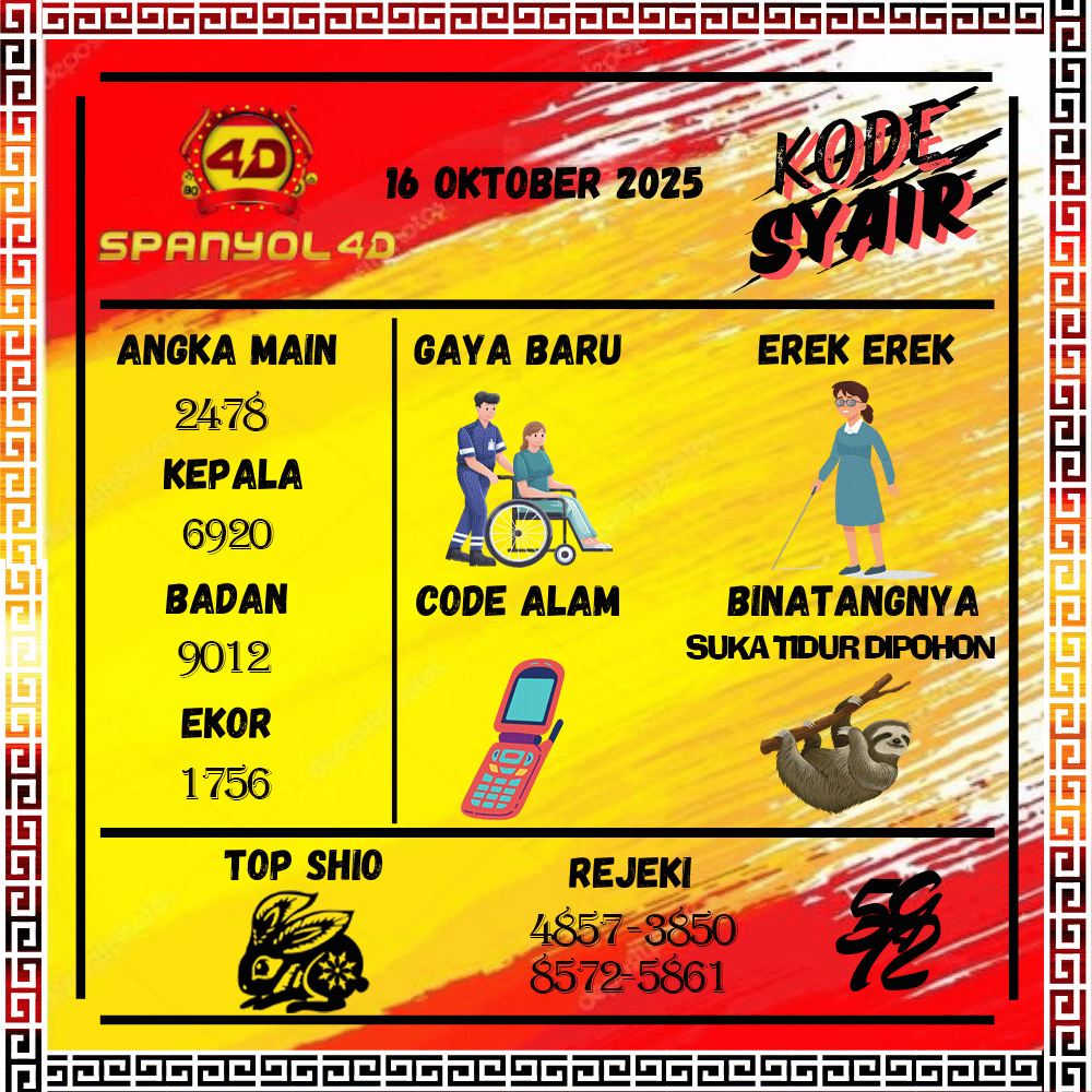 Kode Syair Spanyol4D Pools - Oktober Pools