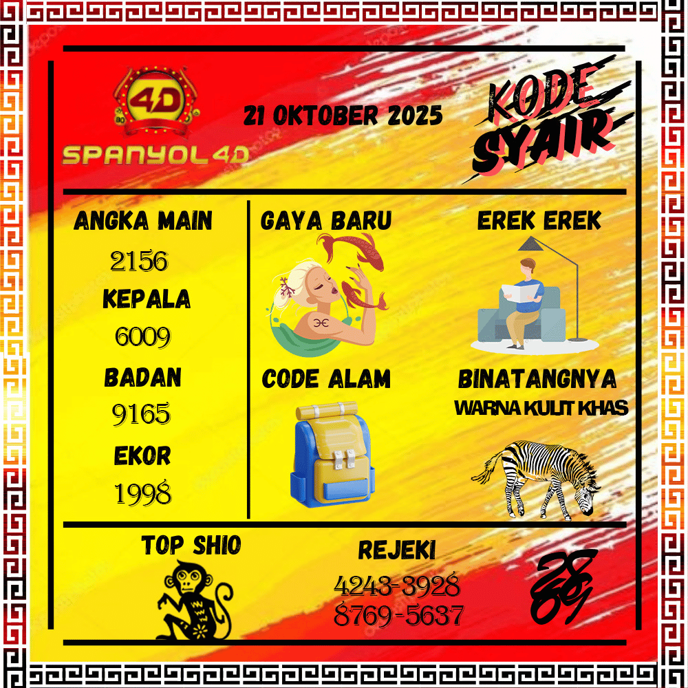 Kode Syair Spanyol4D Pools - Oktober Pools