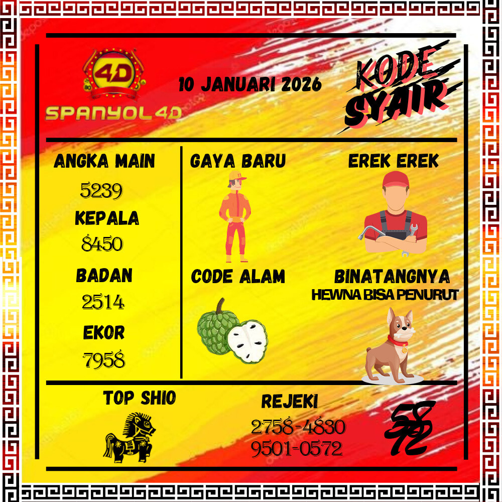 Kode Syair Spanyol4D Pools Januari pools