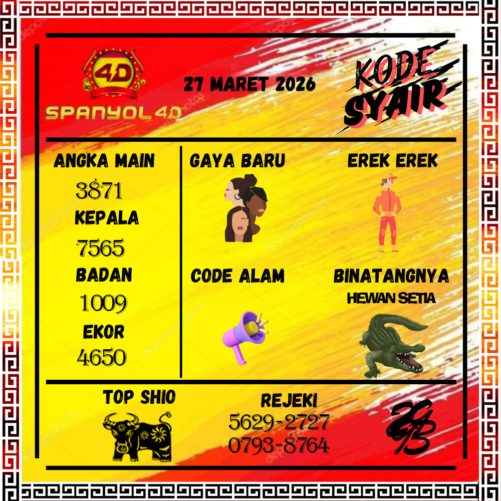 Kode Syair Spanyol4D Pools Maret  pools
