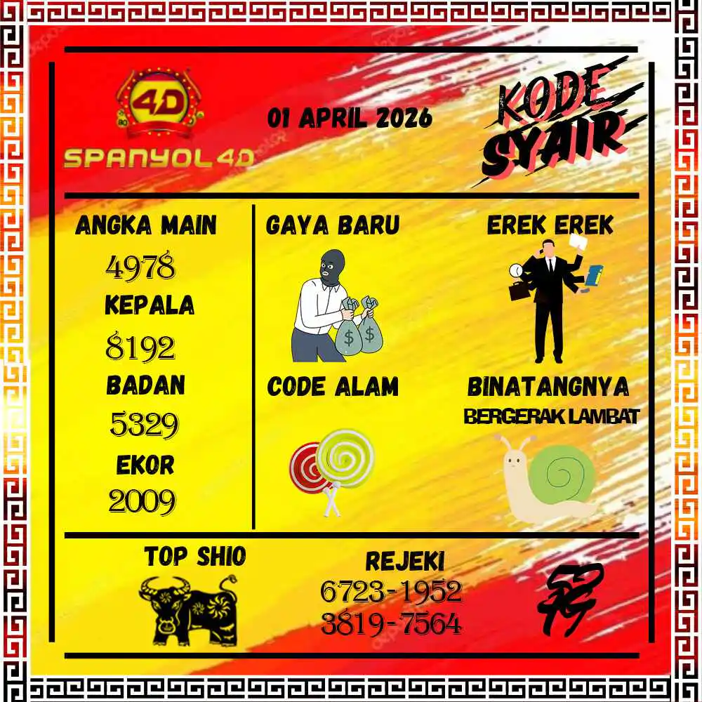 Kode Syair Spanyol4D Pools April 2026
