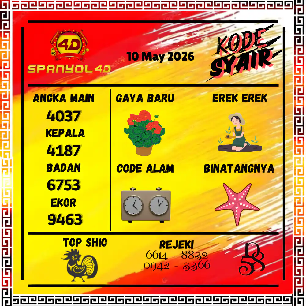Kode Syair Spanyol4D Pools Mei 2026