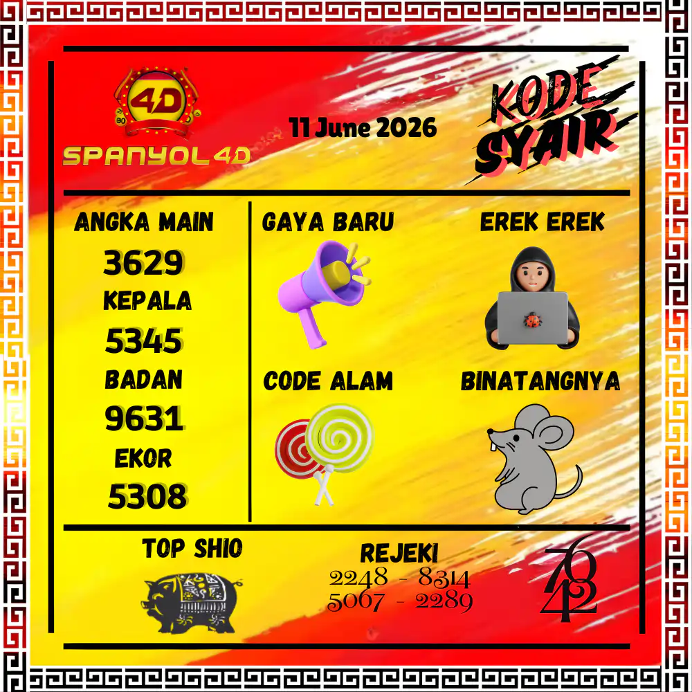 Kode Syair Spanyol4D Pools Juni 2026