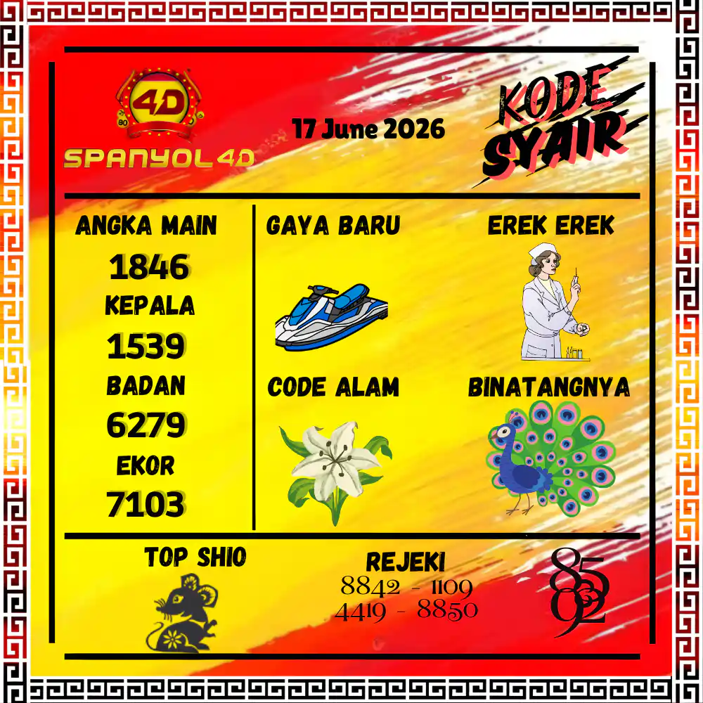Kode Syair Spanyol4D Pools Juni 2026