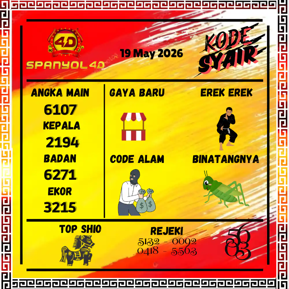 Kode Syair Spanyol4D Pools Mei 2026
