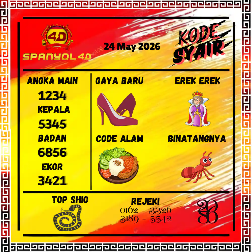 Kode Syair Spanyol4D Pools Mei 2026
