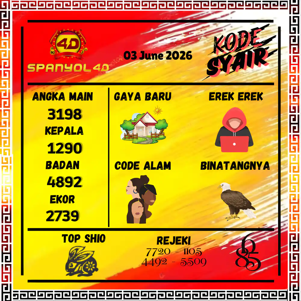 Kode Syair Spanyol4D Pools Juni 2026
