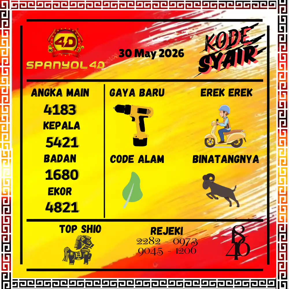 Kode Syair Spanyol4D Pools Mei 2026
