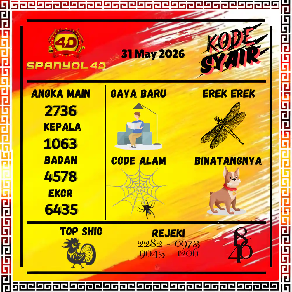 Kode Syair Spanyol4D Pools Mei 2026
