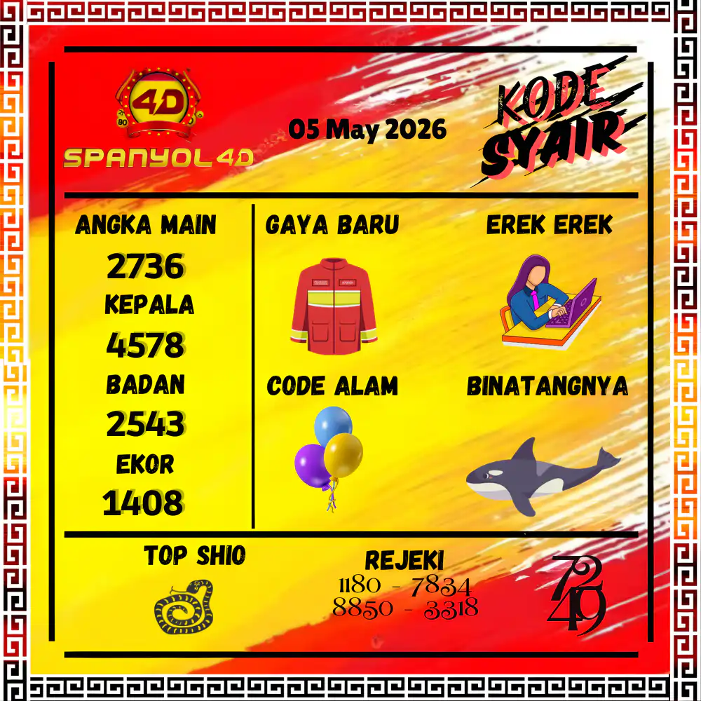 Kode Syair Spanyol4D Pools Mei 2026
