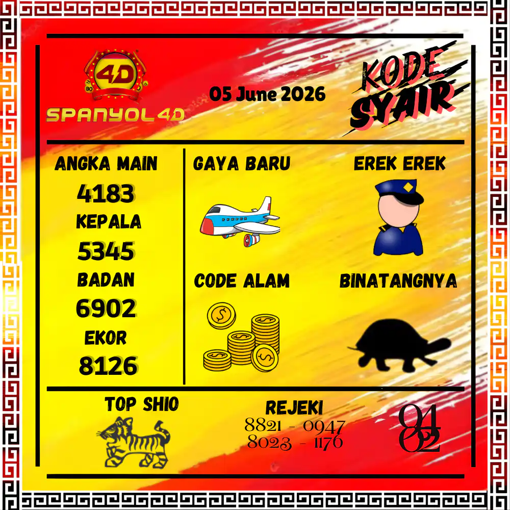 Kode Syair Spanyol4D Pools Juni 2026
