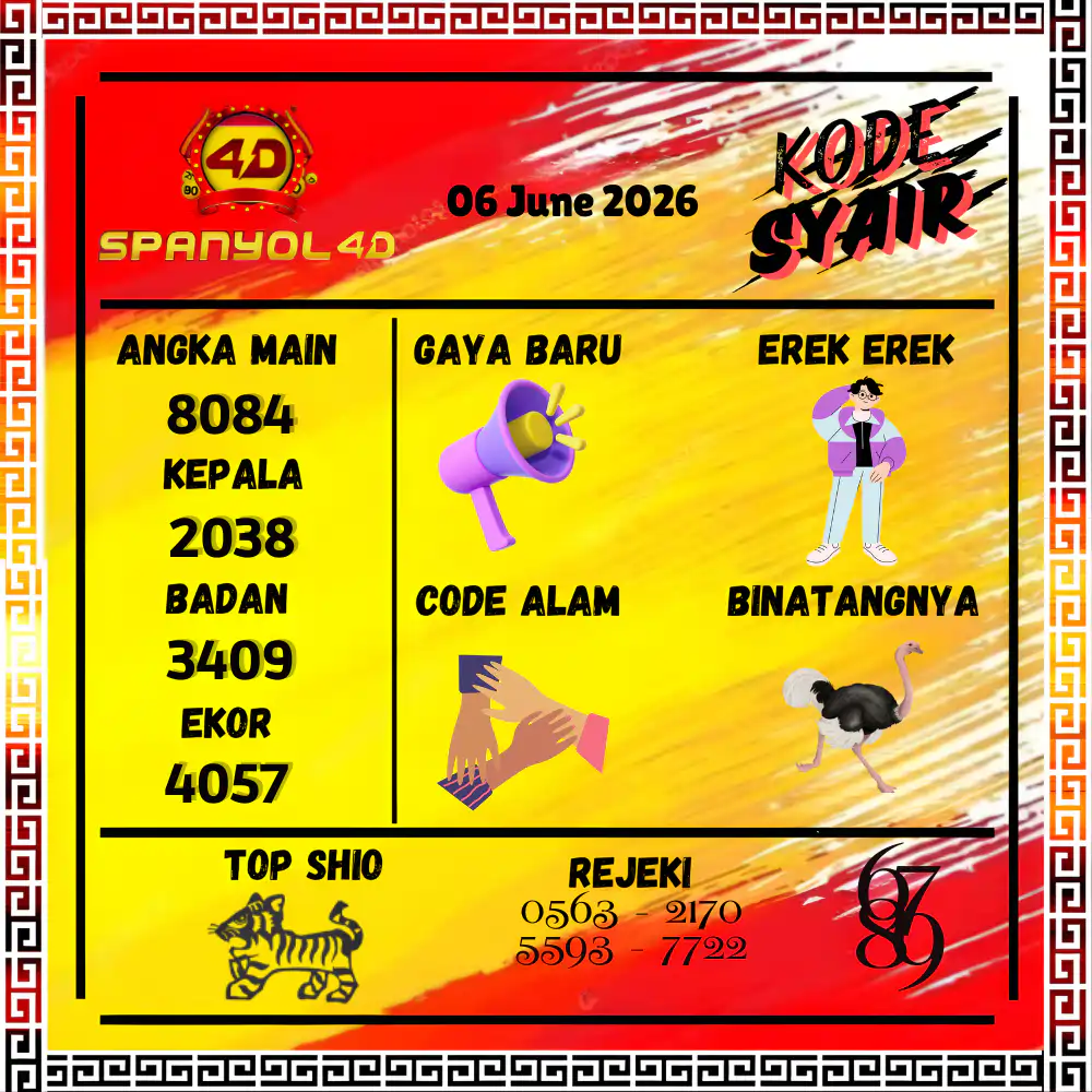 Kode Syair Spanyol4D Pools Juni 2026
