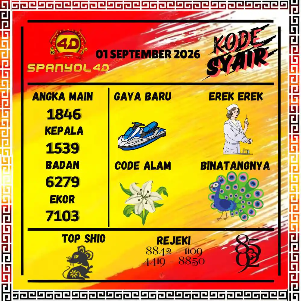 Kode Syair Spanyol4D Pools September 2026