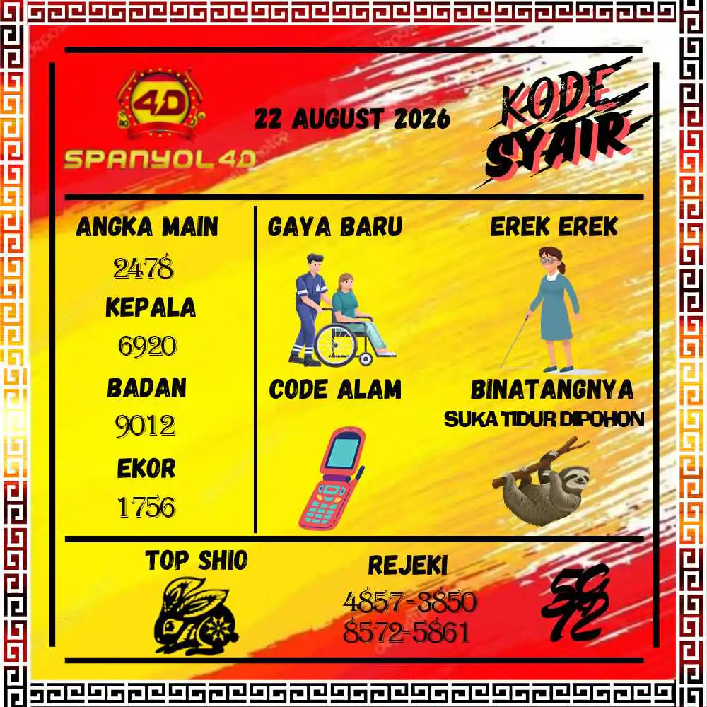 Kode Syair Spanyol4D Pools Agustus 2026
