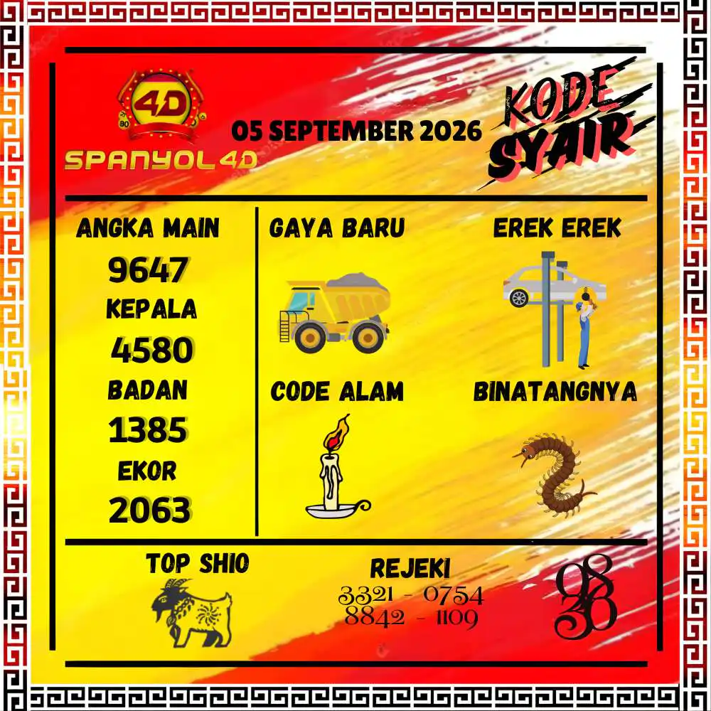 Kode Syair Spanyol4D Pools September 2026