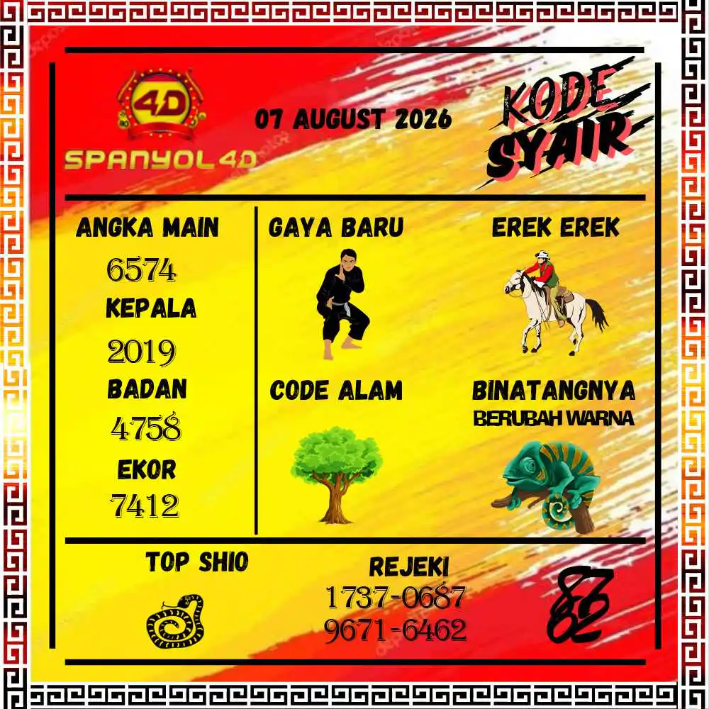 Kode Syair Spanyol4D Pools Agustus 2026
